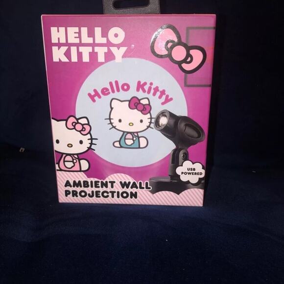Hello Kitty NEW Ambient Wall Projection USB Powered. Cute. Red Bow, Flower - Picture 1 of 5